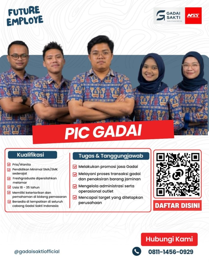 Poster lowongan Gadai Sakti