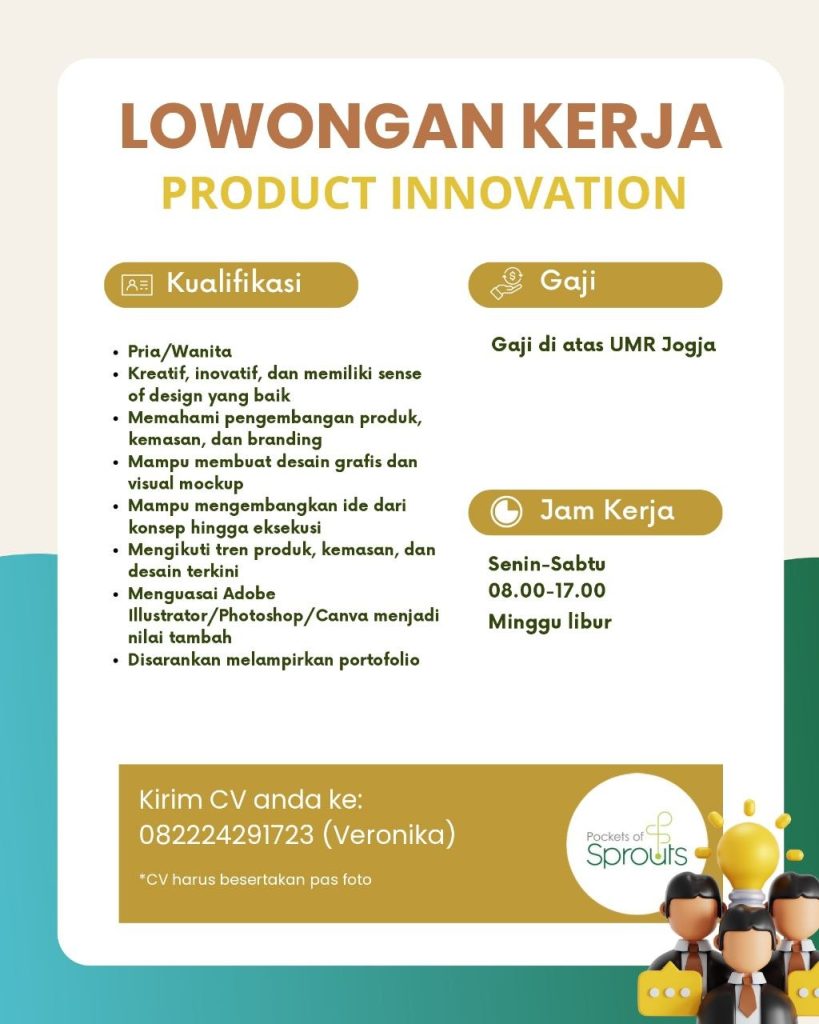 Poster lowongan Pockets of Sprouts
