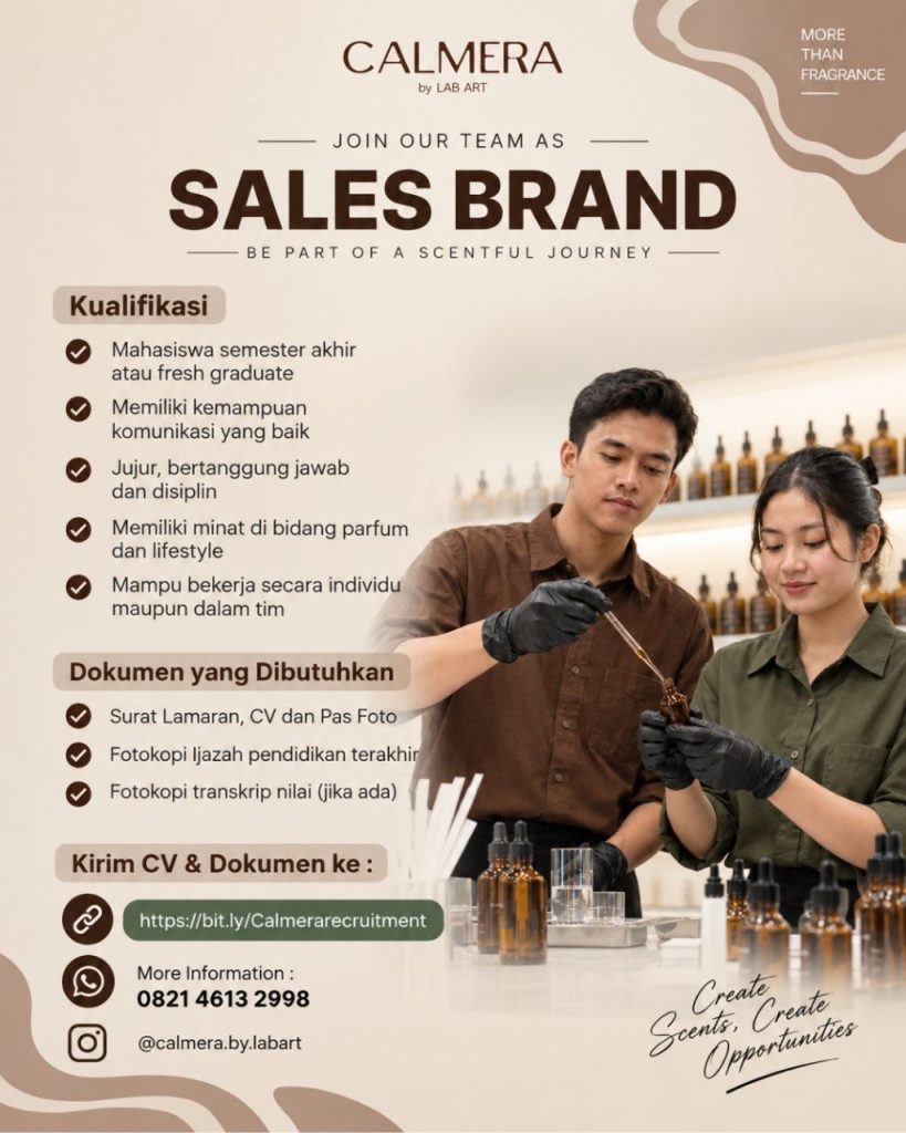 Poster lowongan Aromatique Art