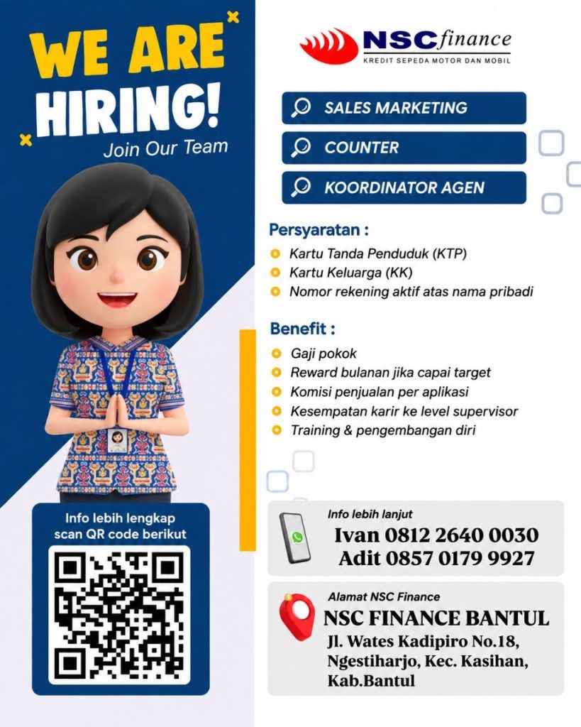 Poster lowongan NSC finance