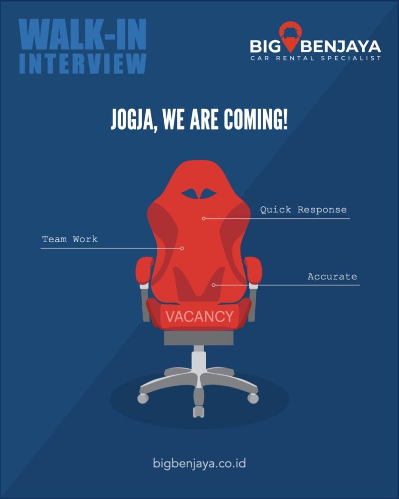 Poster lowongan BIG BENJAYA