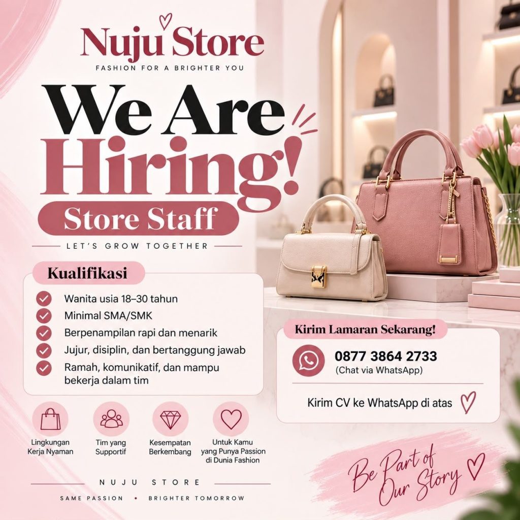 Poster lowongan Nuju Store