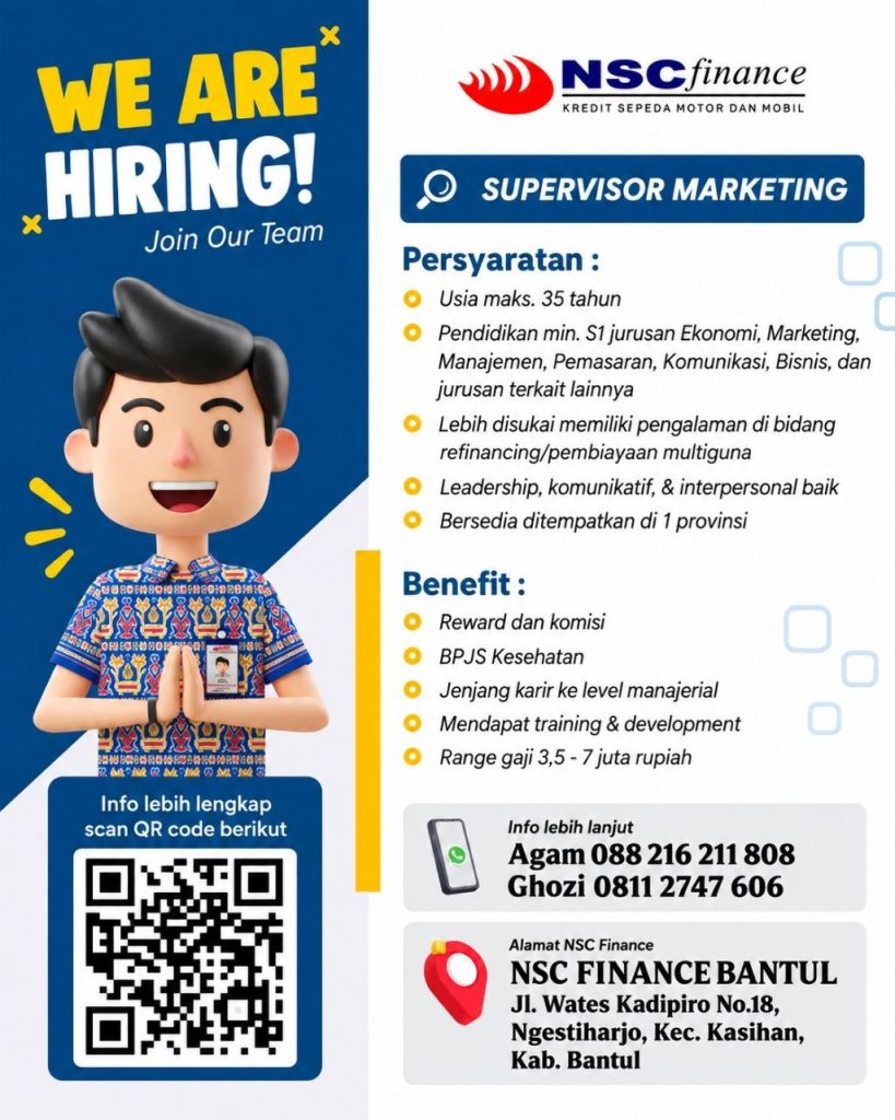 Poster lowongan NSC finance
