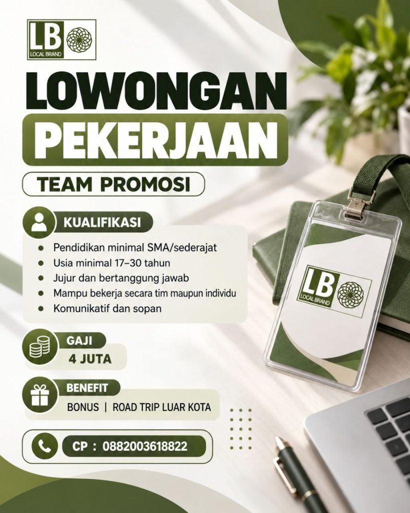 Poster lowongan Local Brand