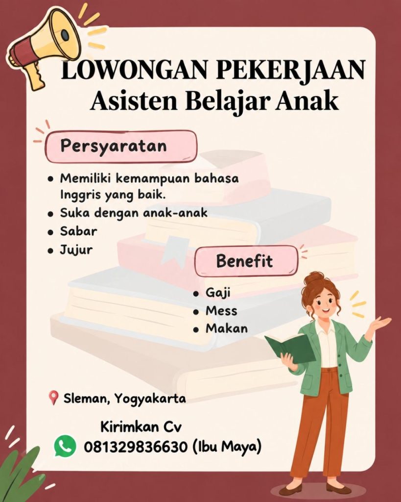 Poster lowongan LOKER JOGJA