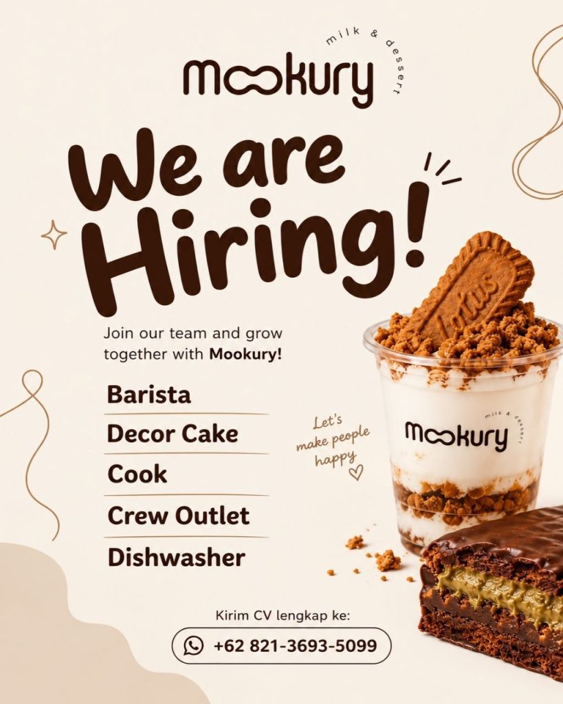 Poster lowongan Mookury