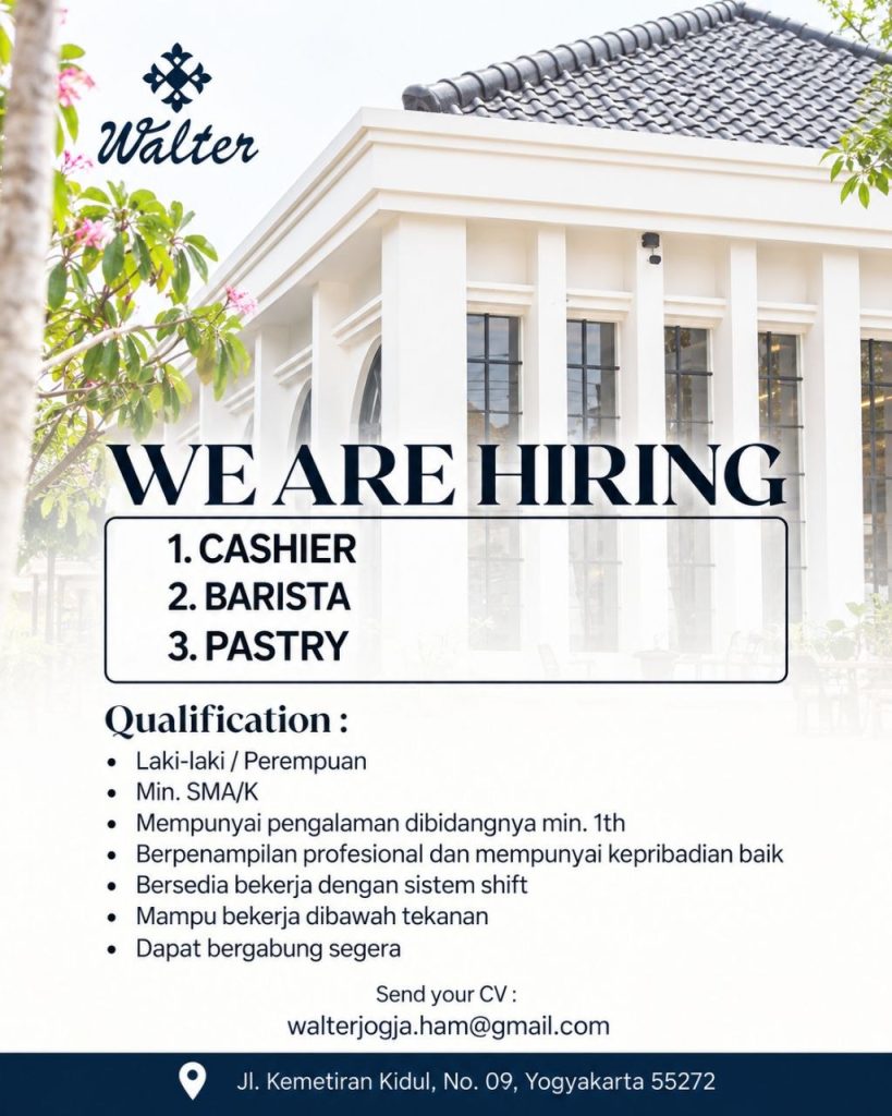 Poster lowongan Walter