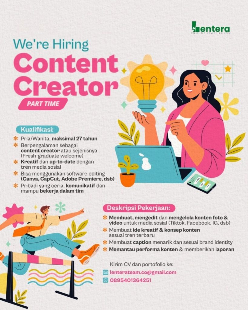 Poster lowongan lentera
