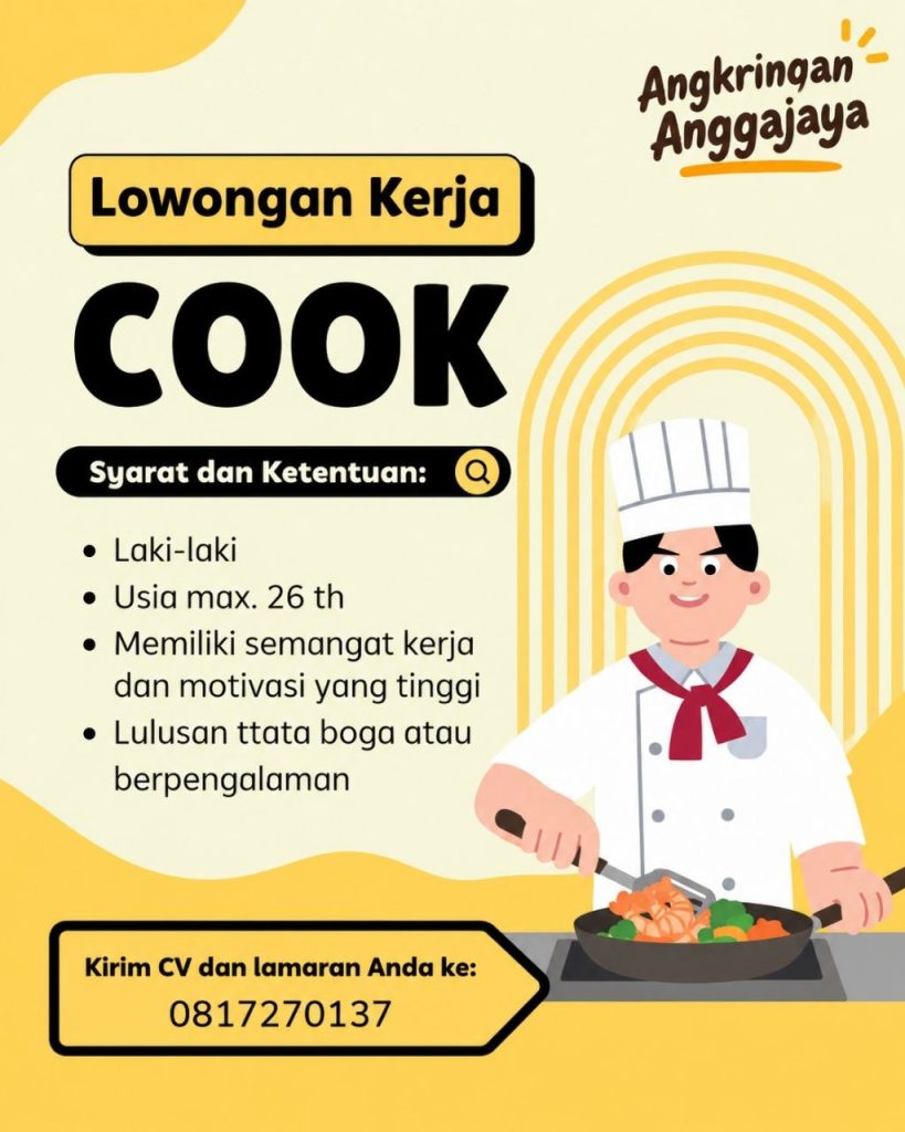Poster lowongan Angkringan Anggajaya