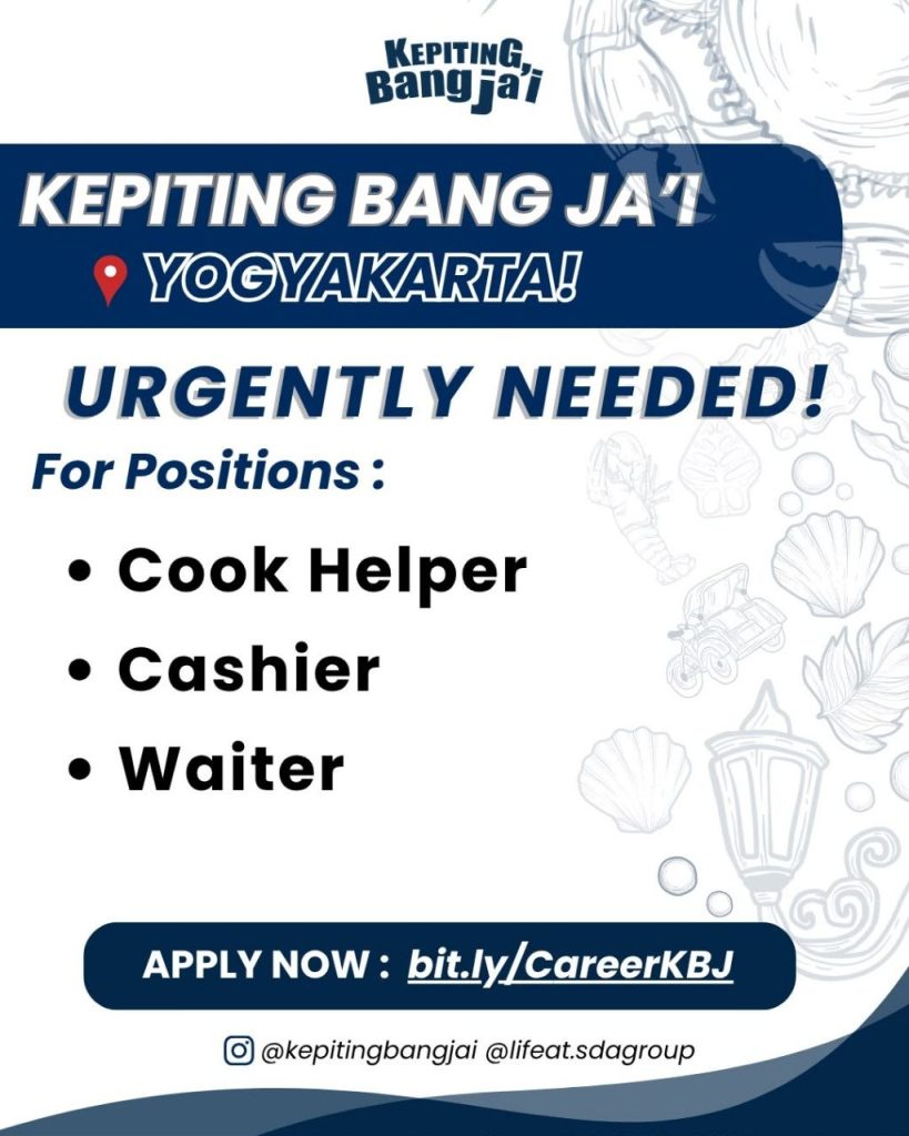 Poster lowongan Kepiting Bang Ja'i