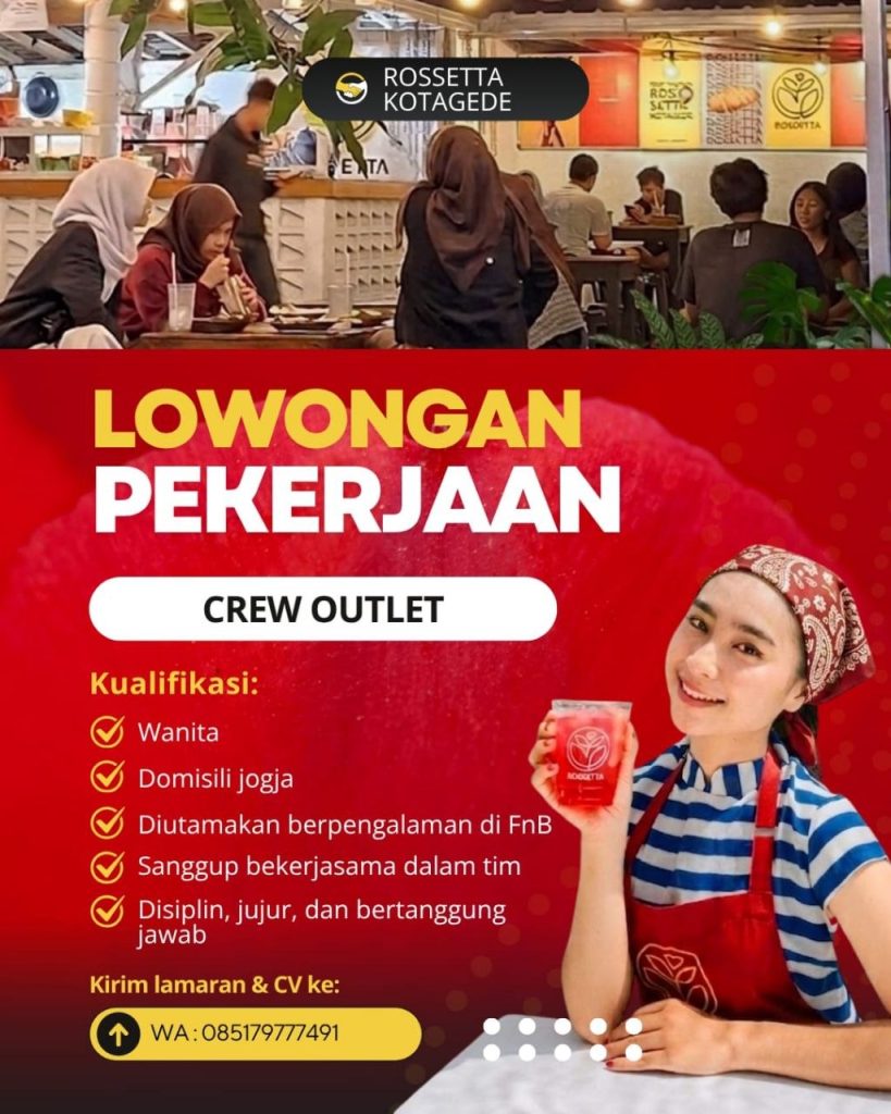 Poster lowongan ROSSETTA KOTAGEDE