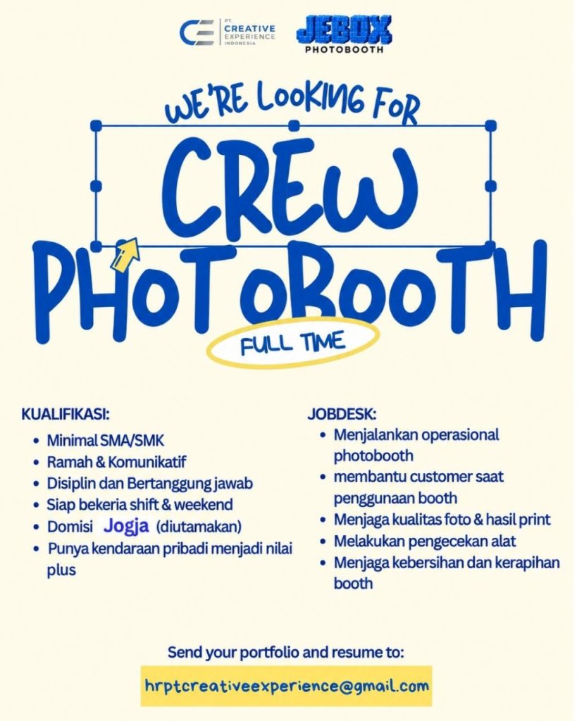 Poster lowongan PT. Creative Experience Indonesia