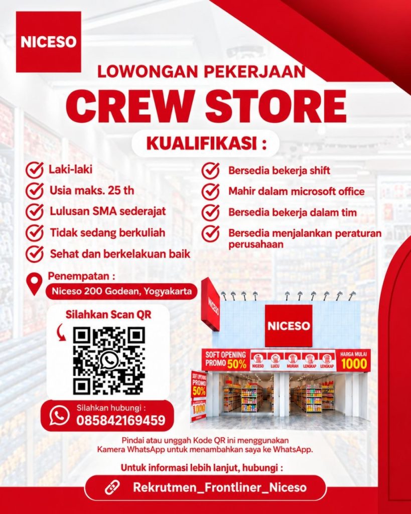Poster lowongan Niceso