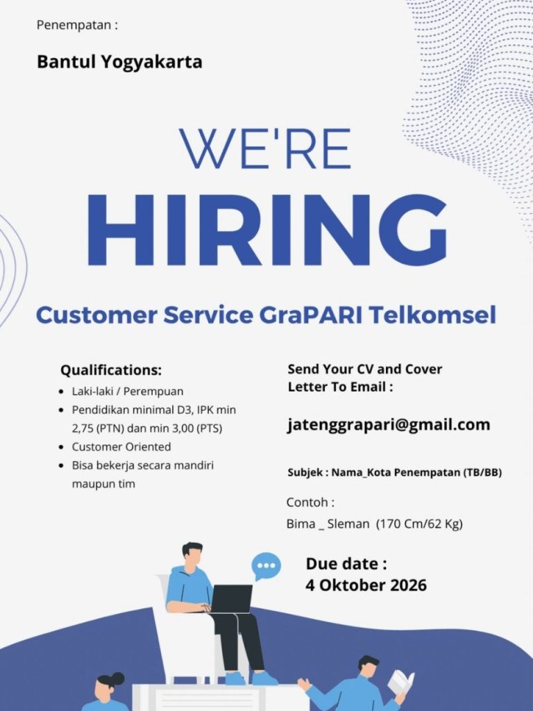 Poster lowongan Telkomsel