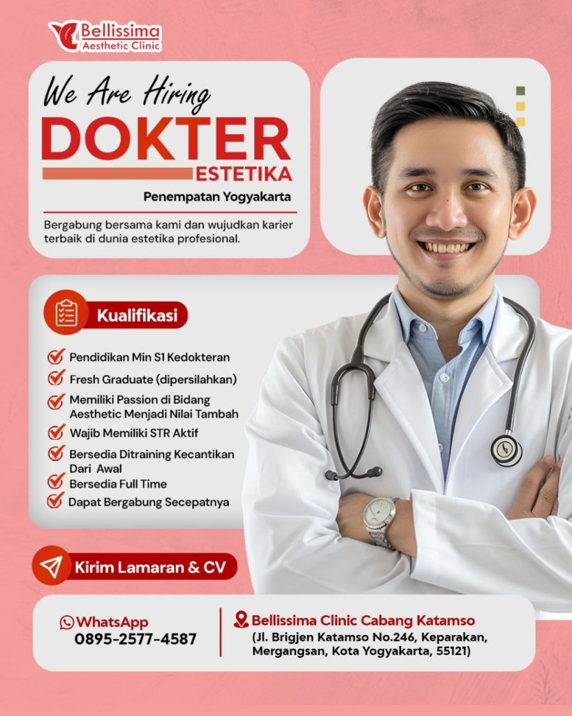 Poster lowongan Bellissima Aesthetic Clinic