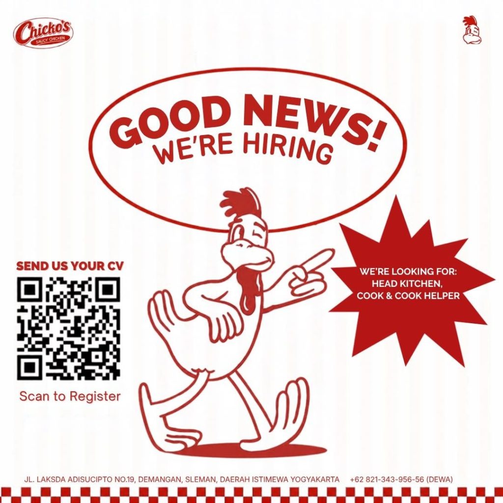 Poster lowongan Chicko's Saucy Chicken