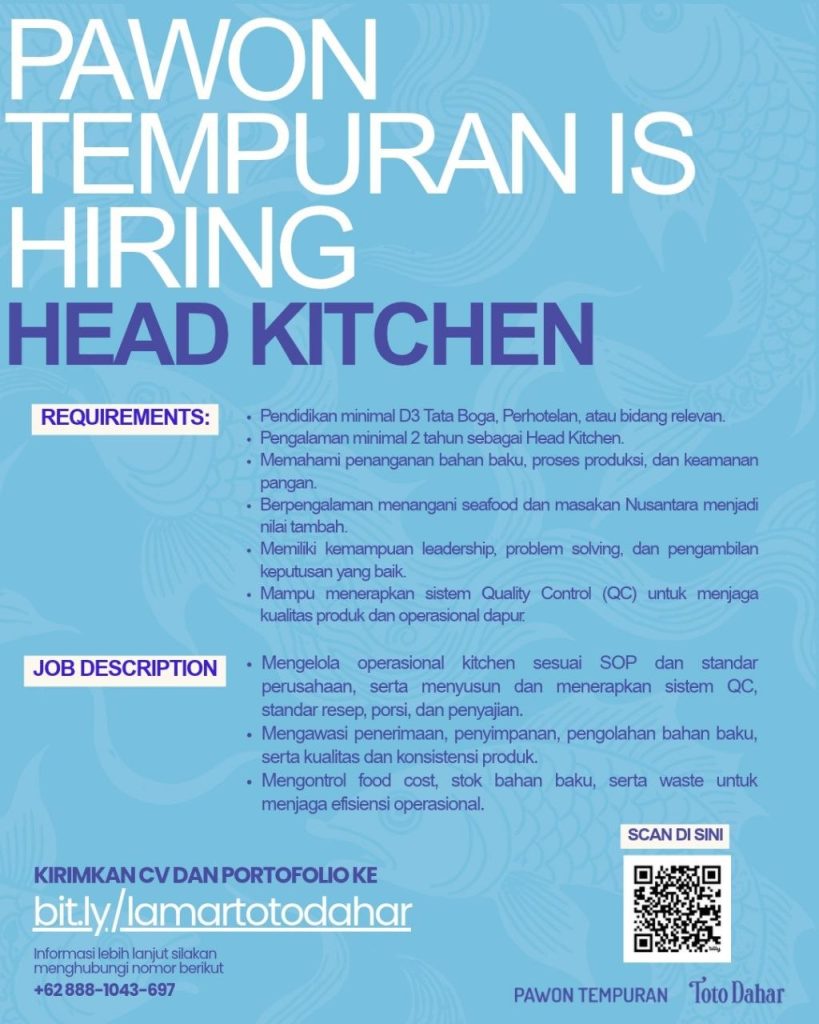 Poster lowongan Pawon Tempuran