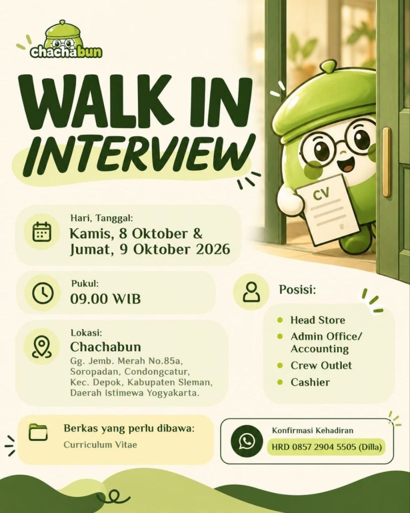 Poster lowongan Chachabun