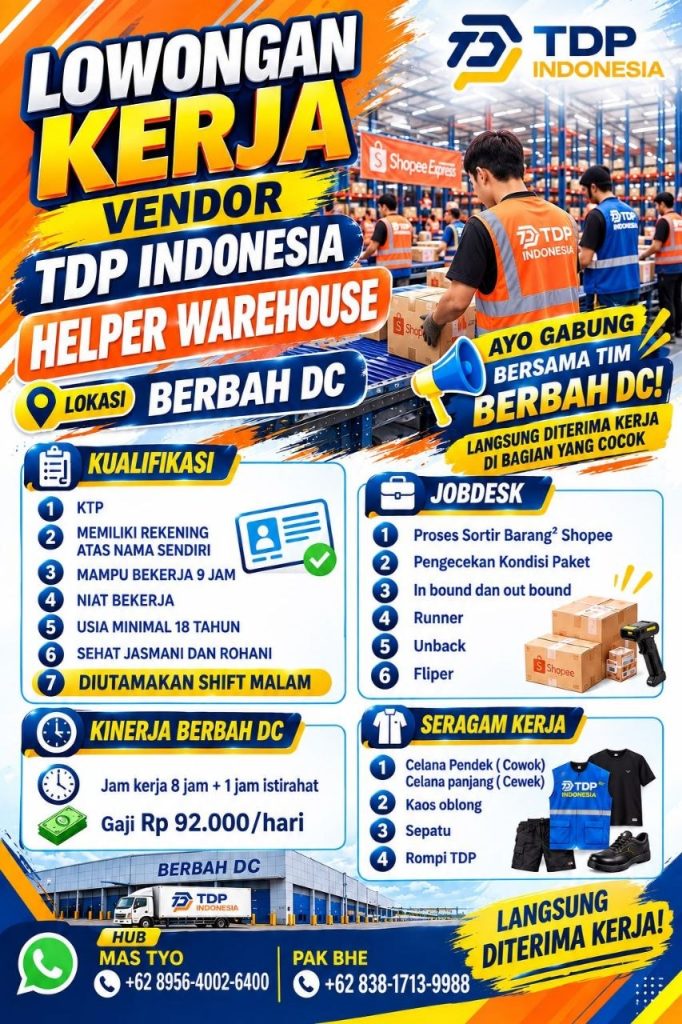Poster lowongan TDP Indonesia