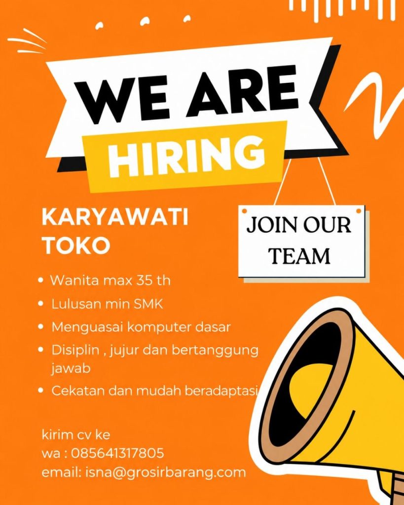 Poster lowongan LOKER JOGJA