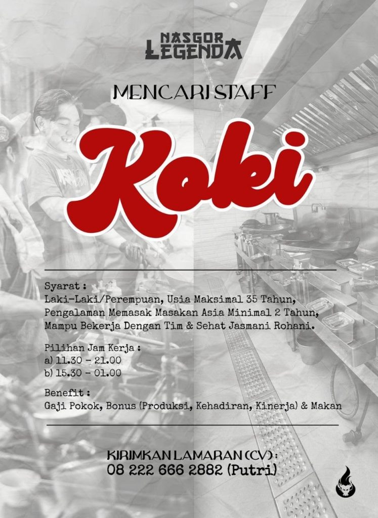 Poster lowongan Nasgor Legenda
