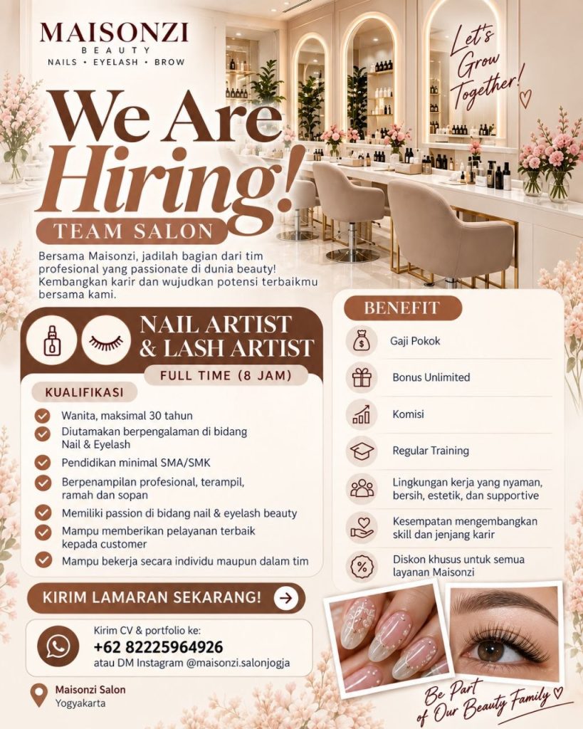 Poster lowongan Maisonzi Beauty