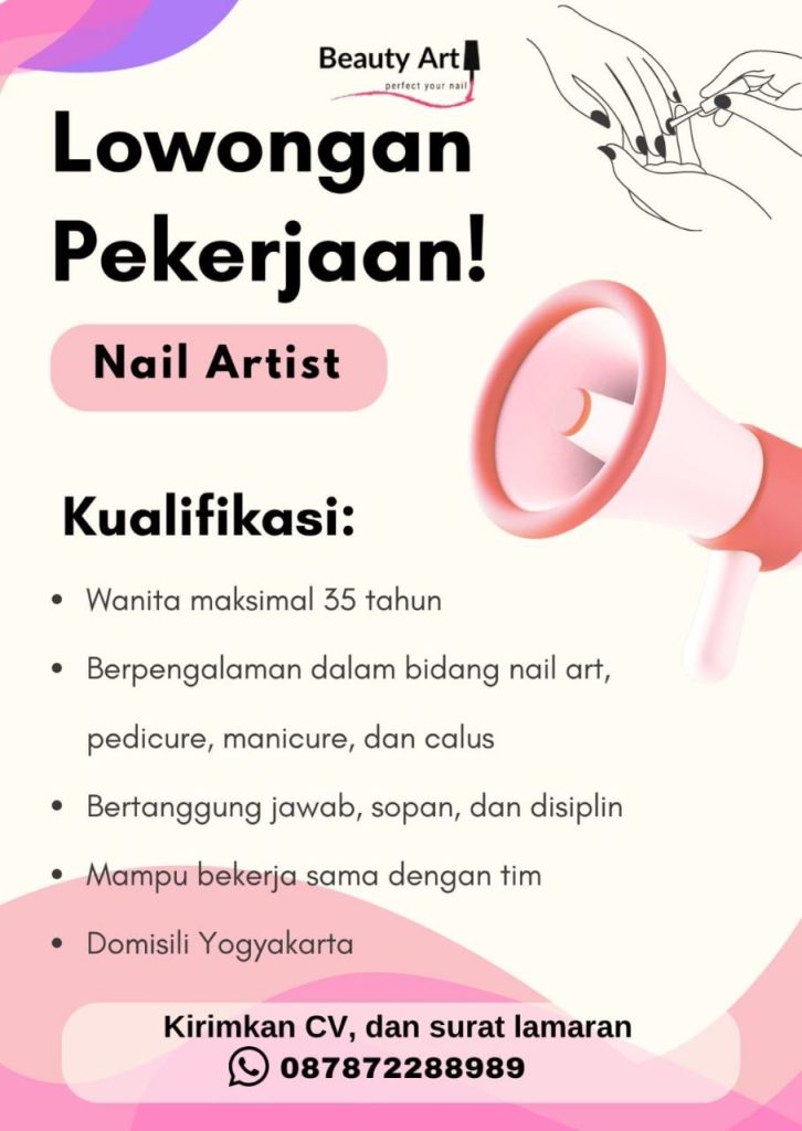 Poster lowongan Beauty Art