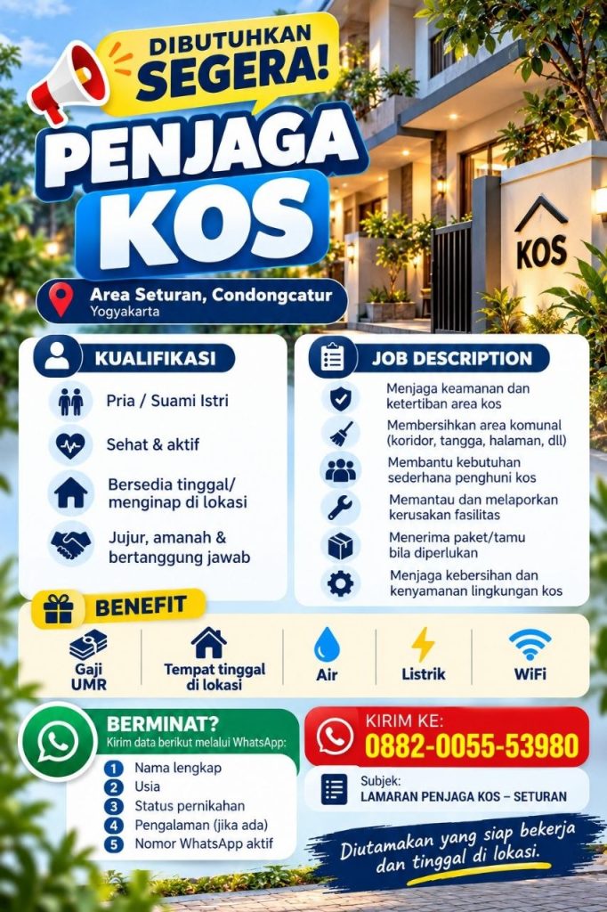 Poster lowongan LOKER JOGJA