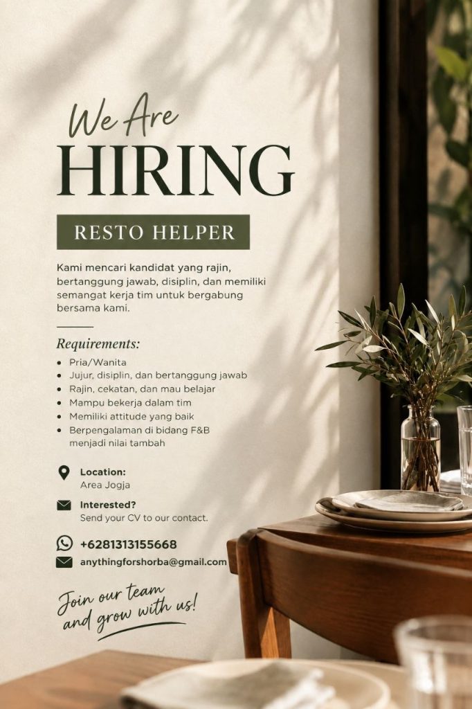 Poster lowongan LOKER JOGJA