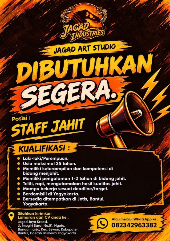 Poster lowongan Jagad Industries