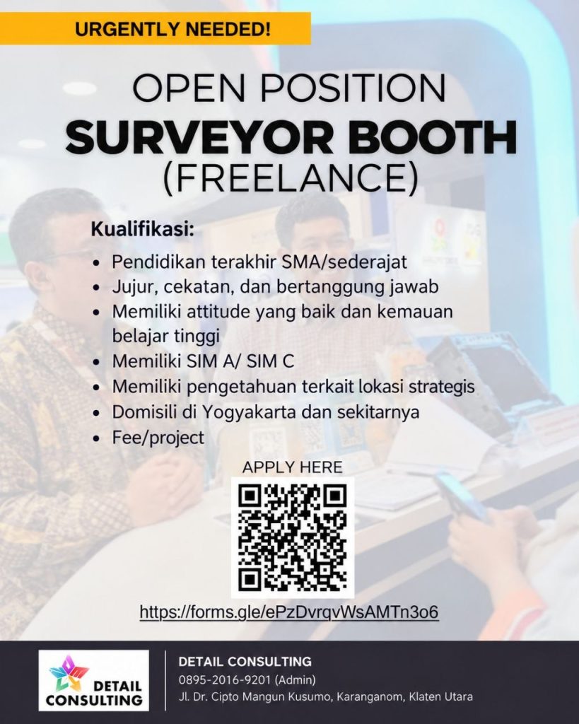 Poster lowongan DETAIL CONSULTING