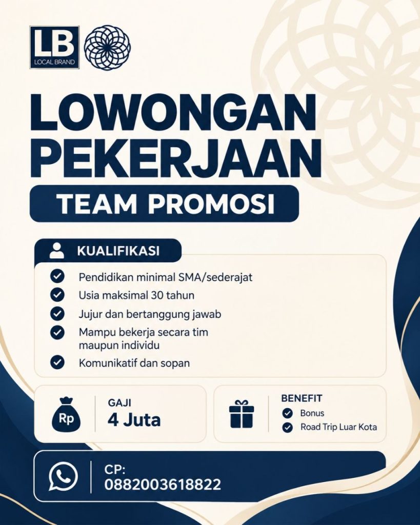 Poster lowongan Local Brand