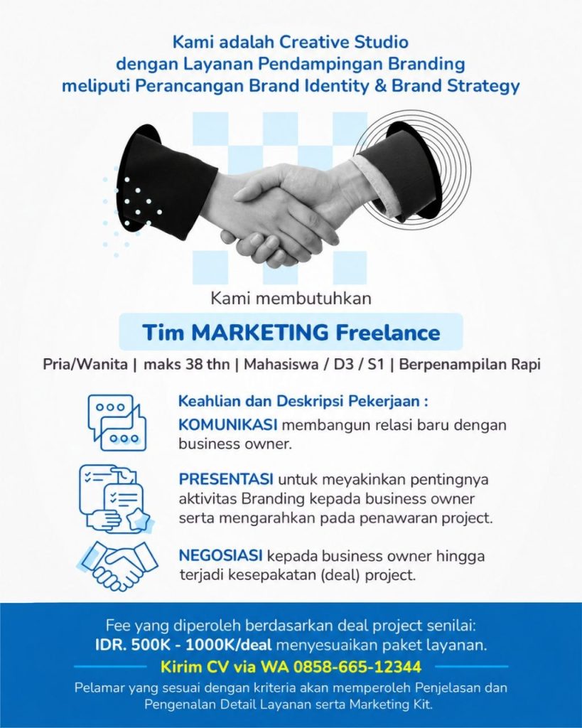 Poster lowongan Creative Studio