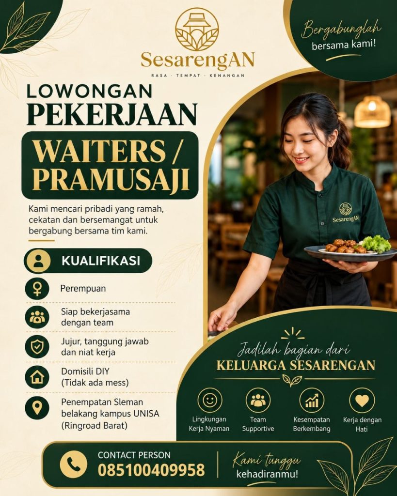 Poster lowongan SesarengAN