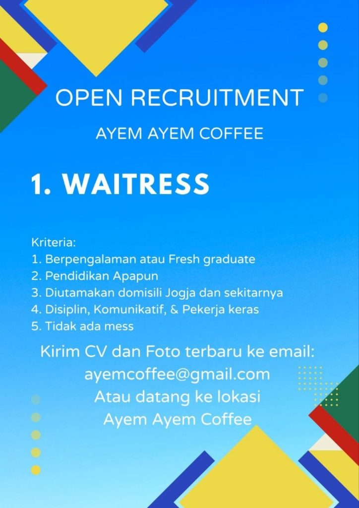 Poster lowongan Ayem Ayem Coffee
