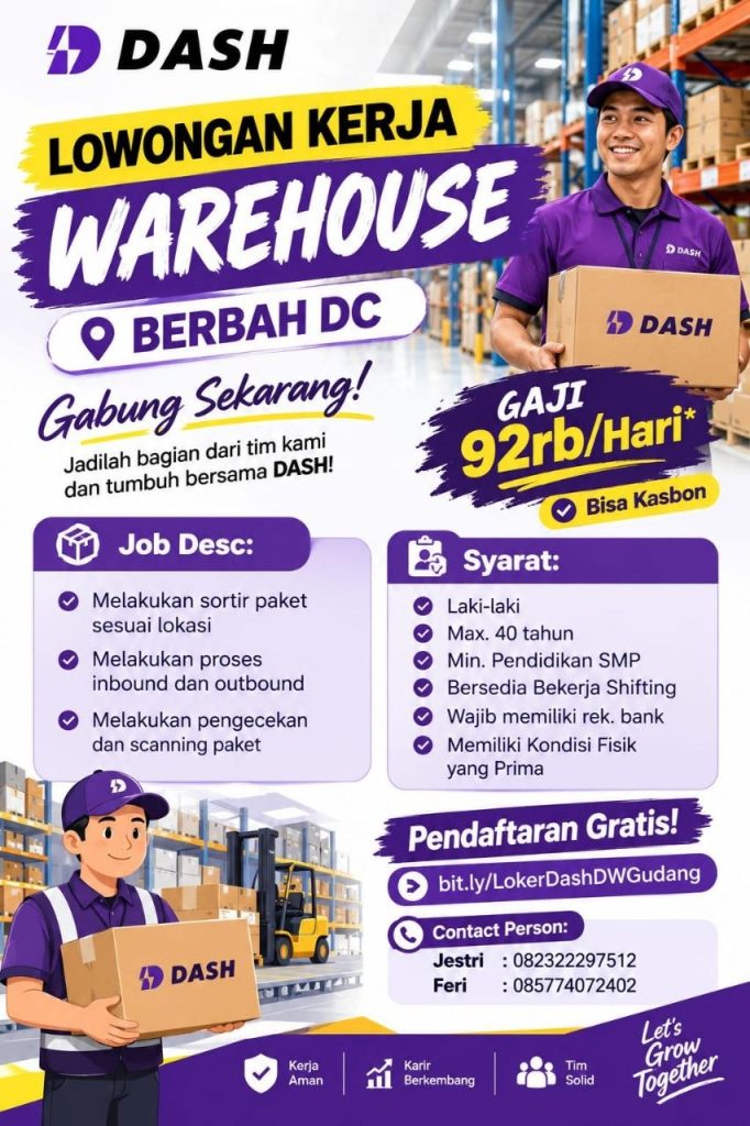 Poster lowongan DASH